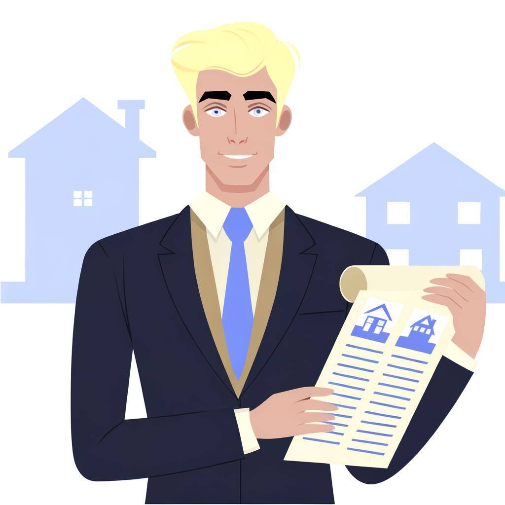 blond male 30s real estate agent